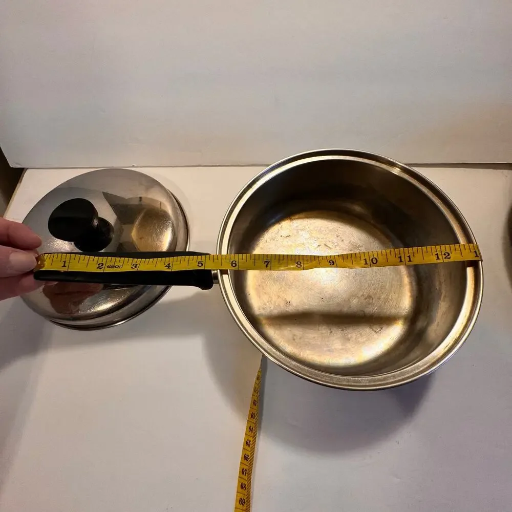 Rare Revere Ware Copper Clad Penney's Line Saucepan & Lid Vintage Ltd Ed 1.5-2 L
